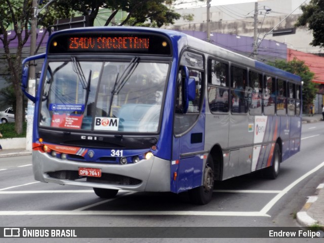 Trans Bus Transportes Coletivos 341 na cidade de Diadema, São Paulo, Brasil, por Endrew Felipe. Número da foto: #8662971.