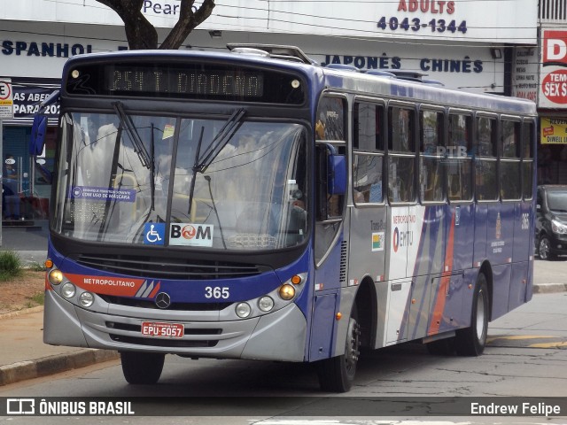 Trans Bus Transportes Coletivos 365 na cidade de Diadema, São Paulo, Brasil, por Endrew Felipe. ID da foto: 8662974.