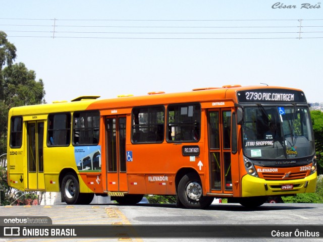 Transvia Transporte Coletivo 32243 na cidade de Contagem, Minas Gerais, Brasil, por César Ônibus. ID da foto: 8664814.