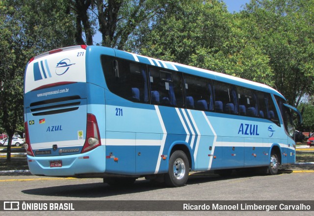 Expresso Azul 271 na cidade de Santa Cruz do Sul, Rio Grande do Sul, Brasil, por Ricardo Manoel Limberger Carvalho. ID da foto: 8666842.