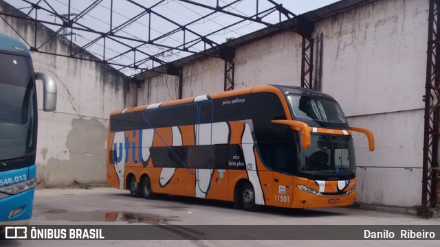UTIL - União Transporte Interestadual de Luxo 11501 na cidade de Rio de Janeiro, Rio de Janeiro, Brasil, por Danilo  Ribeiro. Número da foto: #8666331.
