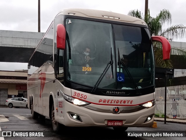 Viação Presidente 3850 na cidade de Belo Horizonte, Minas Gerais, Brasil, por Kaique Marquês Medeiros . ID da foto: 8666444.