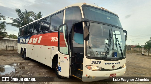 Unesul de Transportes 3520 na cidade de Torres, Rio Grande do Sul, Brasil, por Luiz Wagner Almeida. Número da foto: #8667143.