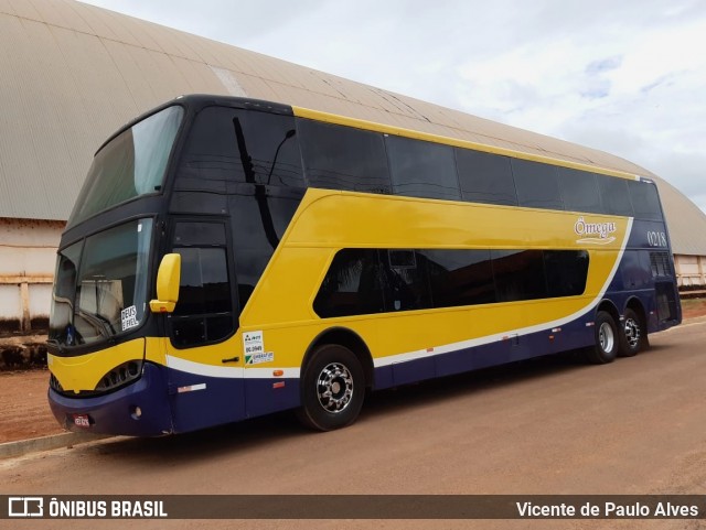 Omega Locação e Fretamento 0218 na cidade de Juara, Mato Grosso, Brasil, por Vicente de Paulo Alves. ID da foto: 8667111.