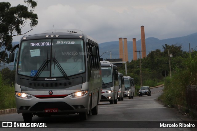 Viação Serro 31418 na cidade de Contagem, Minas Gerais, Brasil, por Marcelo Ribeiro. Número da foto: #8668851.