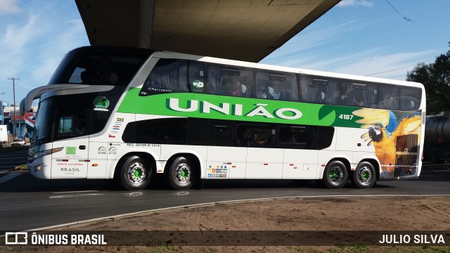 Empresa União de Transportes 4187 na cidade de Esteio, Rio Grande do Sul, Brasil, por JULIO SILVA. ID da foto: 8669711.