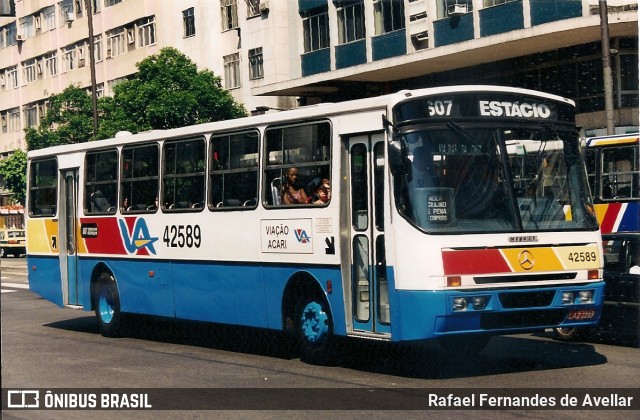 Viação Acari 42589 na cidade de Rio de Janeiro, Rio de Janeiro, Brasil, por Rafael Fernandes de Avellar. ID da foto: 8672672.