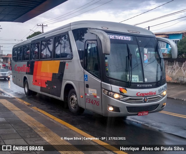 Transportes Capellini 13476 na cidade de Campinas, São Paulo, Brasil, por Henrique Alves de Paula Silva. ID da foto: 8672885.