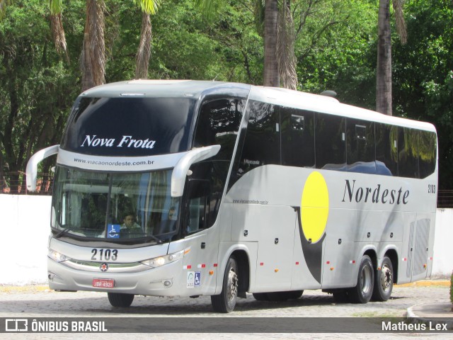 Viação Nordeste 2103 na cidade de Fortaleza, Ceará, Brasil, por Matheus Lex. Número da foto: #8670708.