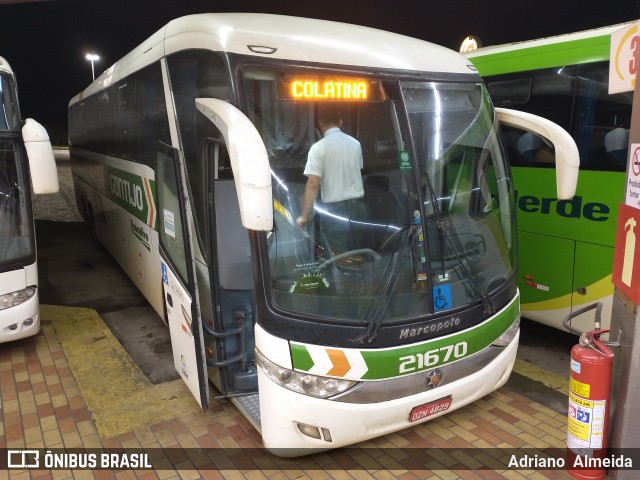 Empresa Gontijo de Transportes 21670 na cidade de João Monlevade, Minas Gerais, Brasil, por Adriano  Almeida. ID da foto: 8672750.