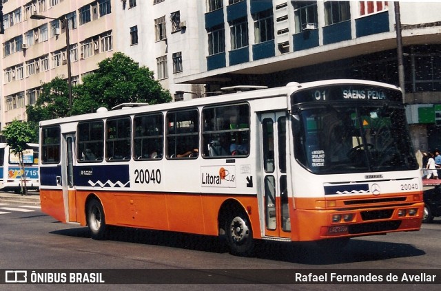 Transportes Litoral Rio 20040 na cidade de Rio de Janeiro, Rio de Janeiro, Brasil, por Rafael Fernandes de Avellar. ID da foto: 8672646.