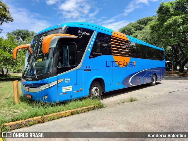 Litorânea Transportes Coletivos 5982 na cidade de São Paulo, São Paulo, Brasil, por Vanderci Valentim. Número da foto: #8672372.
