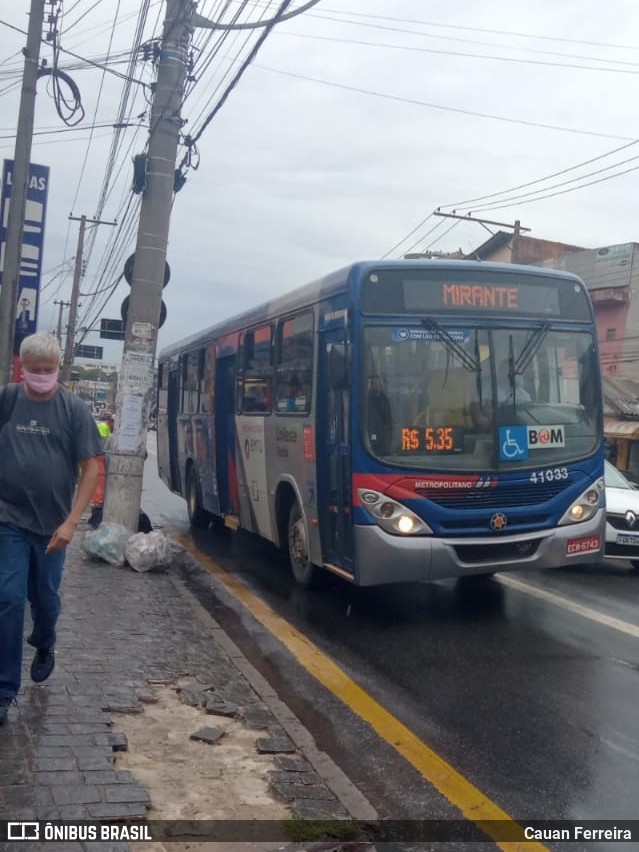 Radial Transporte Coletivo 41.033 na cidade de Itaquaquecetuba, São Paulo, Brasil, por Cauan Ferreira. ID da foto: 8672541.