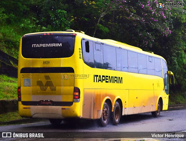 Viação Itapemirim 8929 na cidade de Petrópolis, Rio de Janeiro, Brasil, por Victor Henrique. ID da foto: 8672611.