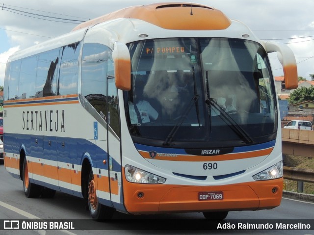 Viação Sertaneja 690 na cidade de Contagem, Minas Gerais, Brasil, por Adão Raimundo Marcelino. ID da foto: 8671507.