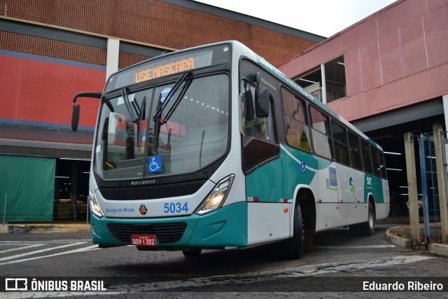 Viação Sorriso de Minas 5034 na cidade de Uberlândia, Minas Gerais, Brasil, por Eduardo Ribeiro. ID da foto: 8670454.