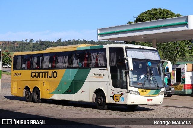 Empresa Gontijo de Transportes 12685 na cidade de João Monlevade, Minas Gerais, Brasil, por Rodrigo Matheus. ID da foto: 8671641.