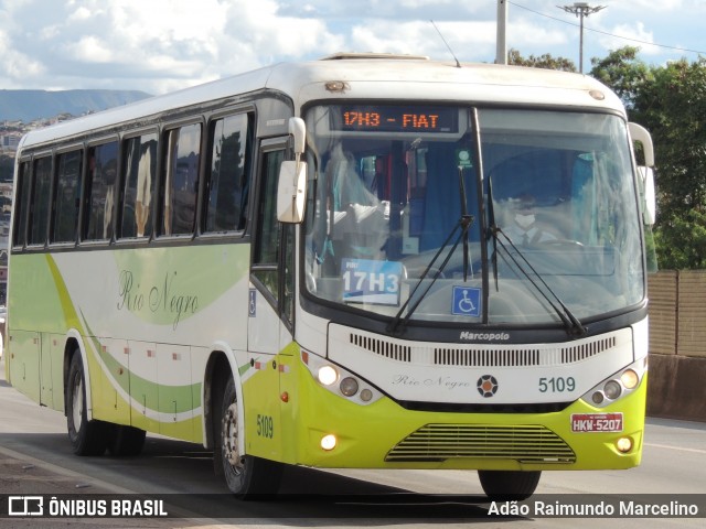 Rio Negro Fretamento e Turismo 5109 na cidade de Belo Horizonte, Minas Gerais, Brasil, por Adão Raimundo Marcelino. Número da foto: #8673100.