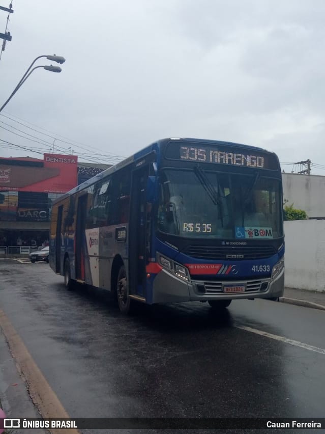 Radial Transporte Coletivo 41.633 na cidade de Itaquaquecetuba, São Paulo, Brasil, por Cauan Ferreira. ID da foto: 8674461.