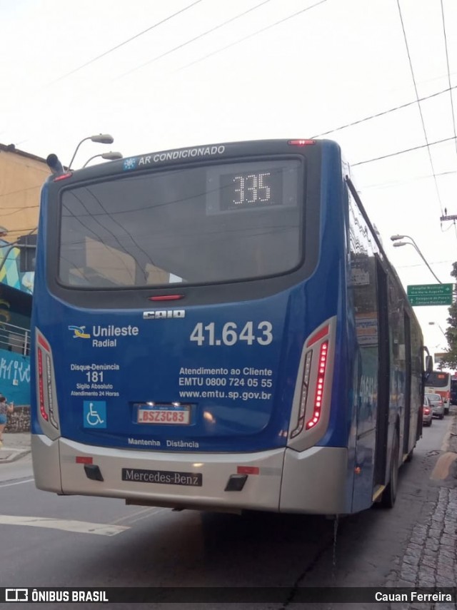Radial Transporte Coletivo 41.643 na cidade de Itaquaquecetuba, São Paulo, Brasil, por Cauan Ferreira. Número da foto: #8674565.