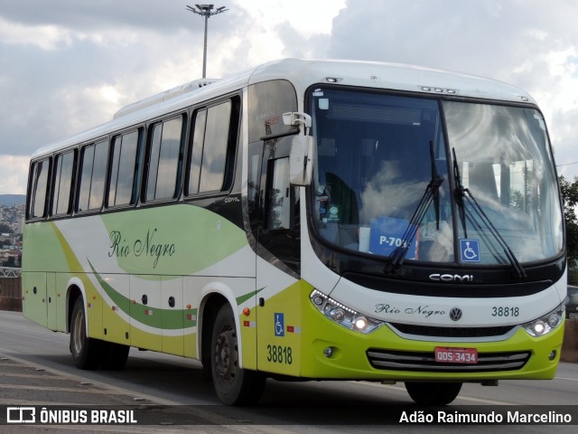 Rio Negro Fretamento e Turismo 38818 na cidade de Belo Horizonte, Minas Gerais, Brasil, por Adão Raimundo Marcelino. ID da foto: 8676300.