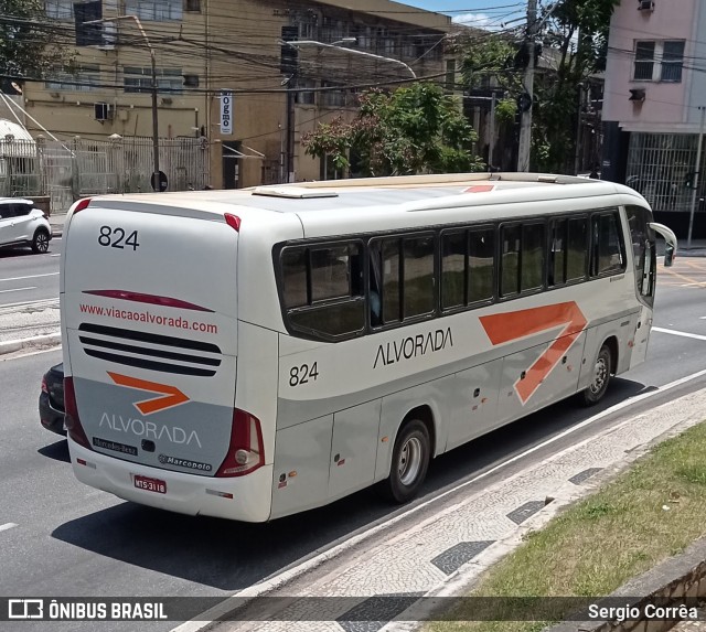Viação Alvorada 824 na cidade de Vitória, Espírito Santo, Brasil, por Sergio Corrêa. Número da foto: #8673536.
