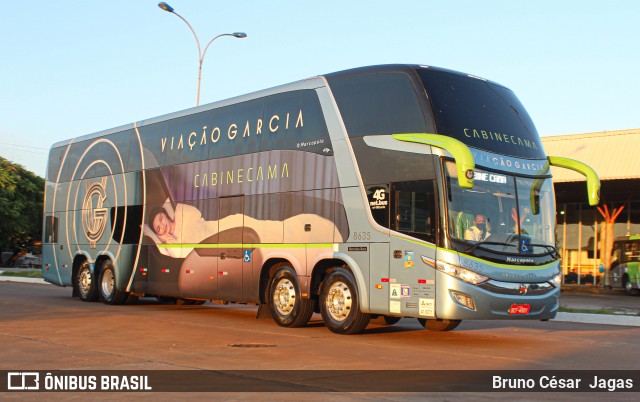 Viação Garcia 8635 na cidade de Maringá, Paraná, Brasil, por Bruno César  Jagas. ID da foto: 8675125.