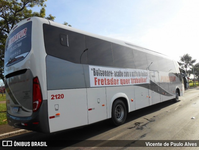 Pindatur Transporte e Turismo 2120 na cidade de Brasília, Distrito Federal, Brasil, por Vicente de Paulo Alves. ID da foto: 8675182.