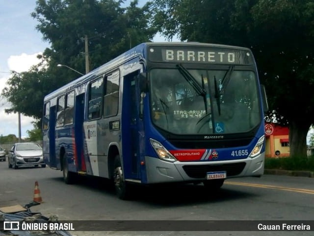 Radial Transporte Coletivo 41.655 na cidade de Itaquaquecetuba, São Paulo, Brasil, por Cauan Ferreira. ID da foto: 8676910.