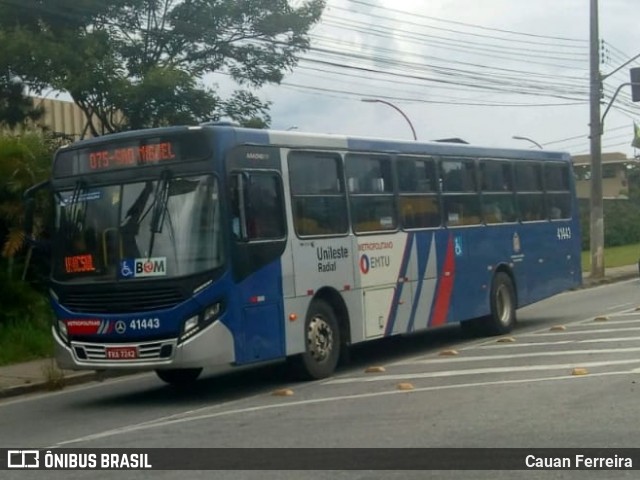 Radial Transporte Coletivo 41443 na cidade de Itaquaquecetuba, São Paulo, Brasil, por Cauan Ferreira. ID da foto: 8676936.