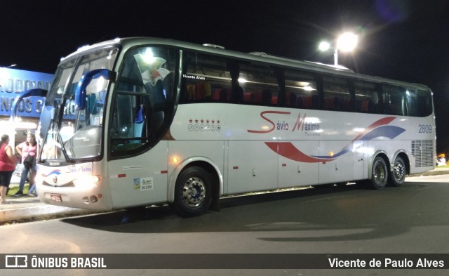 Sávio Máximo Turismo 2809 na cidade de Nova Serrana, Minas Gerais, Brasil, por Vicente de Paulo Alves. Número da foto: #8676770.