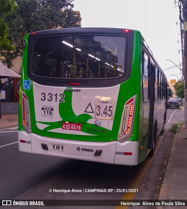 VB Transportes e Turismo 3312 na cidade de Campinas, São Paulo, Brasil, por Henrique Alves de Paula Silva. Número da foto: #8676835.