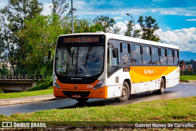 Viação São Miguel 1504 na cidade de Resende, Rio de Janeiro, Brasil, por Gabriel Nunes de Carvalho. Número da foto: #8676902.
