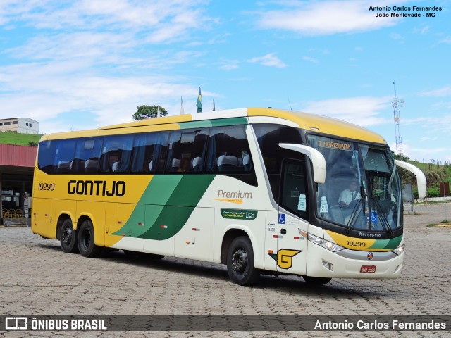 Empresa Gontijo de Transportes 19290 na cidade de João Monlevade, Minas Gerais, Brasil, por Antonio Carlos Fernandes. ID da foto: 8677226.