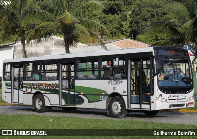 Viação Graciosa 91 na cidade de Guaratuba, Paraná, Brasil, por Guilherme Bomfim. Número da foto: #8678471.