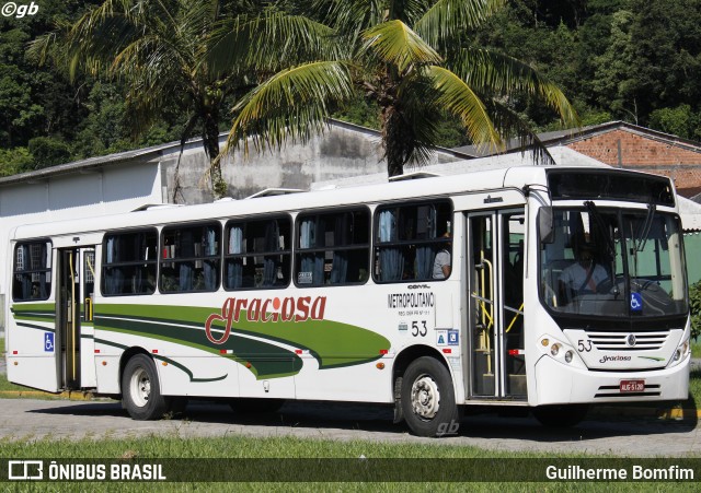 Viação Graciosa 53 na cidade de Guaratuba, Paraná, Brasil, por Guilherme Bomfim. ID da foto: 8678440.