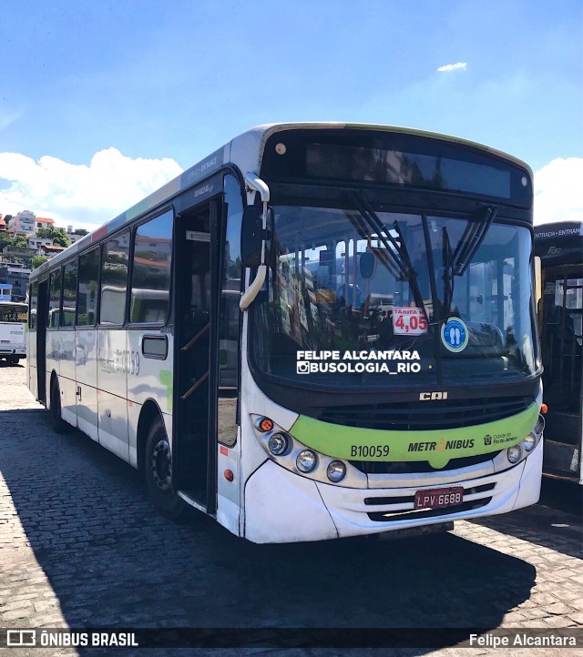 Transportes Paranapuan B10059 na cidade de Rio de Janeiro, Rio de Janeiro, Brasil, por Felipe Alcantara. ID da foto: 8676992.