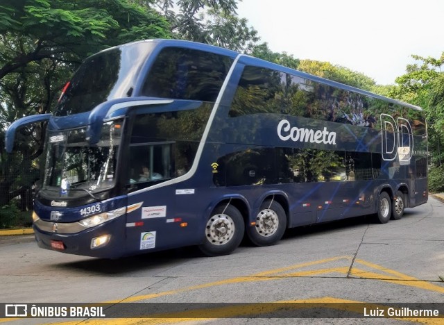 Viação Cometa 14303 na cidade de São Paulo, São Paulo, Brasil, por Luiz Guilherme. Número da foto: #8678766.