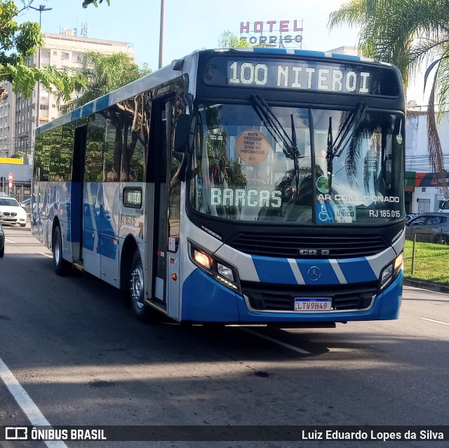 Viação Mauá RJ 185.015 na cidade de Niterói, Rio de Janeiro, Brasil, por Luiz Eduardo Lopes da Silva. Número da foto: #8679418.