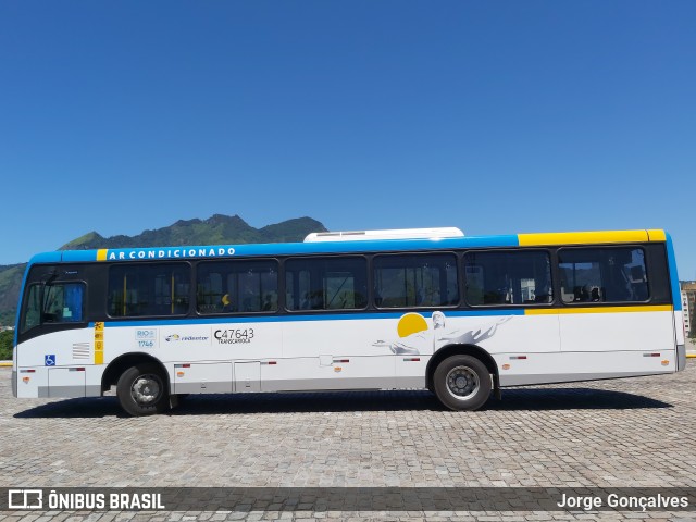 Viação Redentor C47643 na cidade de Rio de Janeiro, Rio de Janeiro, Brasil, por Jorge Gonçalves. ID da foto: 8681446.