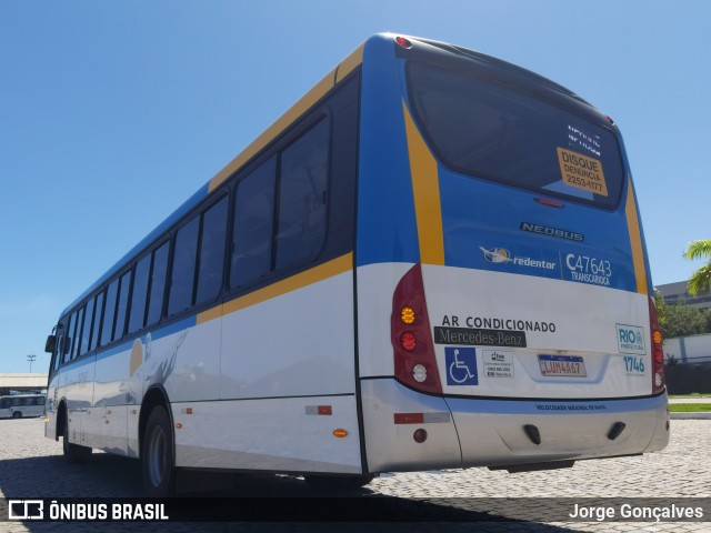 Viação Redentor C47643 na cidade de Rio de Janeiro, Rio de Janeiro, Brasil, por Jorge Gonçalves. ID da foto: 8681477.