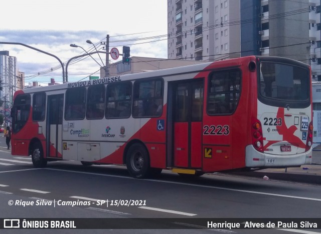 Expresso CampiBus 2223 na cidade de Campinas, São Paulo, Brasil, por Henrique Alves de Paula Silva. ID da foto: 8682508.