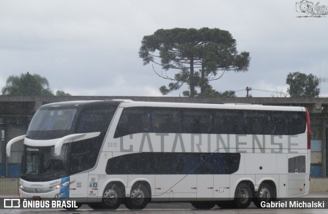 Auto Viação Catarinense 3510 na cidade de Curitiba, Paraná, Brasil, por Gabriel Michalski. ID da foto: 8686149.