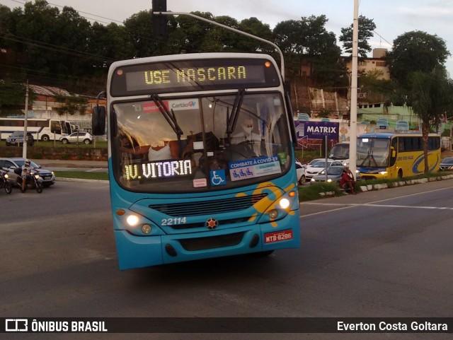 Nova Transporte 22114 na cidade de Cariacica, Espírito Santo, Brasil, por Everton Costa Goltara. Número da foto: #8686474.