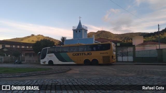 Empresa Gontijo de Transportes 14875 na cidade de Dom Silvério, Minas Gerais, Brasil, por Rafael Cota. ID da foto: 8686639.