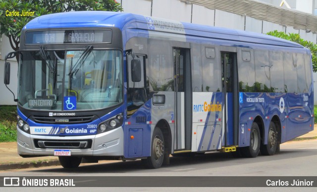 HP Transportes Coletivos 20801 na cidade de Aparecida de Goiânia, Goiás, Brasil, por Carlos Júnior. Número da foto: #8686985.