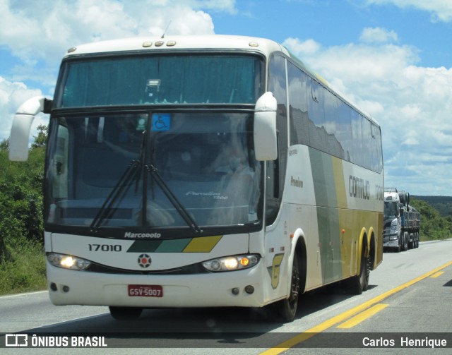 Empresa Gontijo de Transportes 17010 na cidade de Cândido Sales, Bahia, Brasil, por Carlos  Henrique. Número da foto: #8685579.
