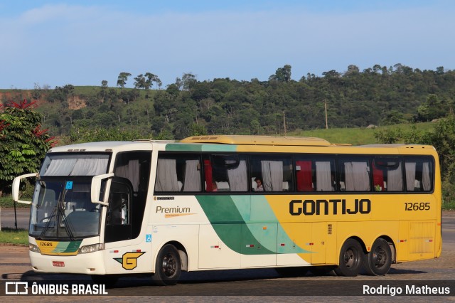 Empresa Gontijo de Transportes 12685 na cidade de João Monlevade, Minas Gerais, Brasil, por Rodrigo Matheus. ID da foto: 8687536.