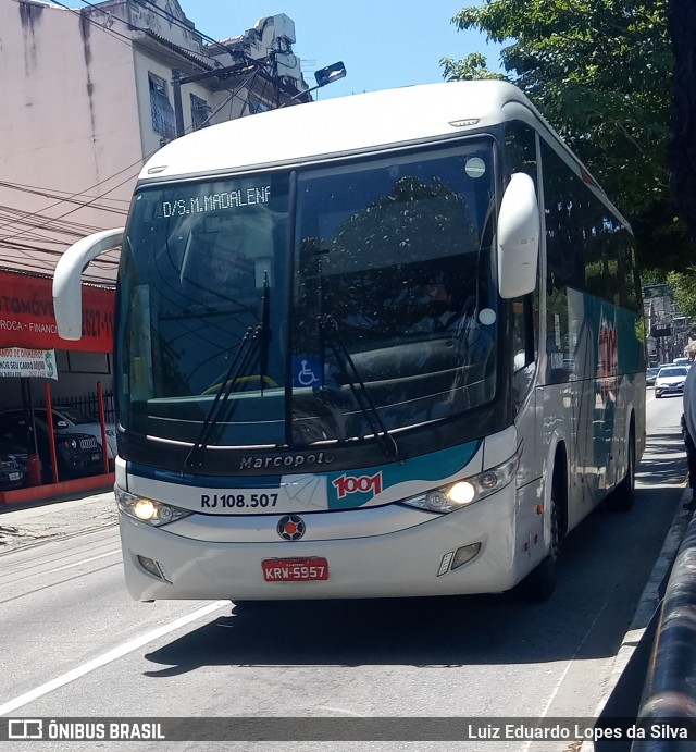 Auto Viação 1001 RJ 108.507 na cidade de Niterói, Rio de Janeiro, Brasil, por Luiz Eduardo Lopes da Silva. ID da foto: 8689065.