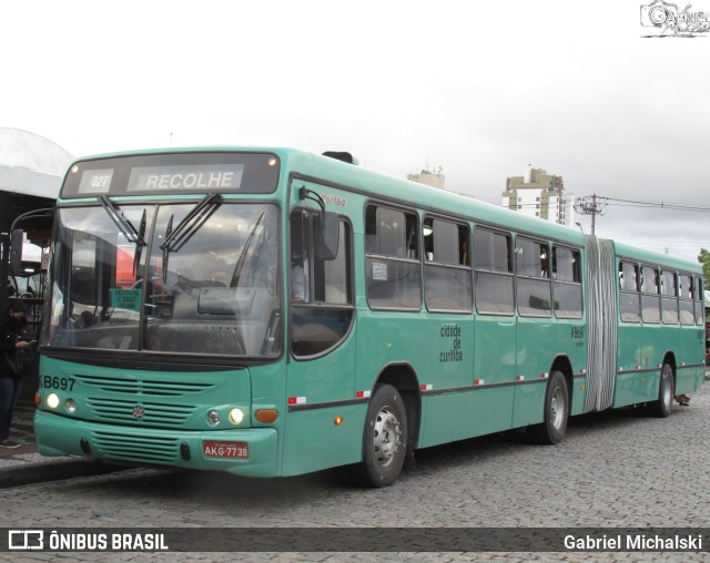 Viação Tamandaré KB697 na cidade de Curitiba, Paraná, Brasil, por Gabriel Michalski. ID da foto: 8688137.